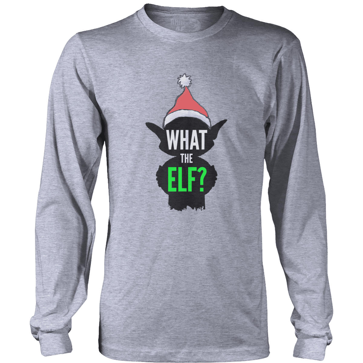 Raglan Mens Long Sleeve / Heather Gray / S What The Elf