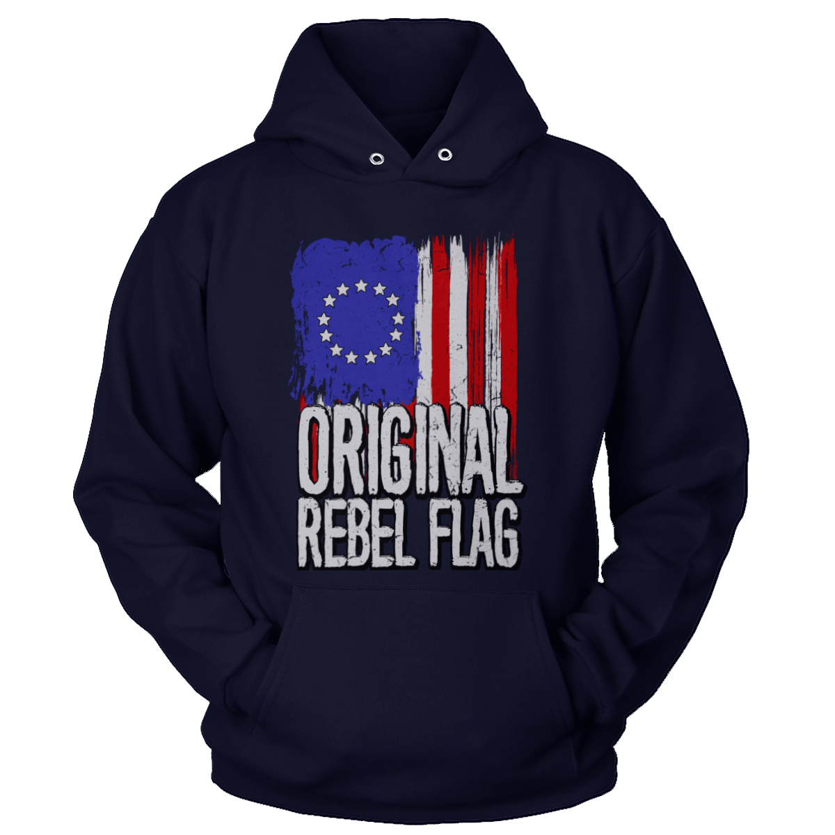 T-shirt Unisex Hoodie / Navy / S Original Rebel Flag