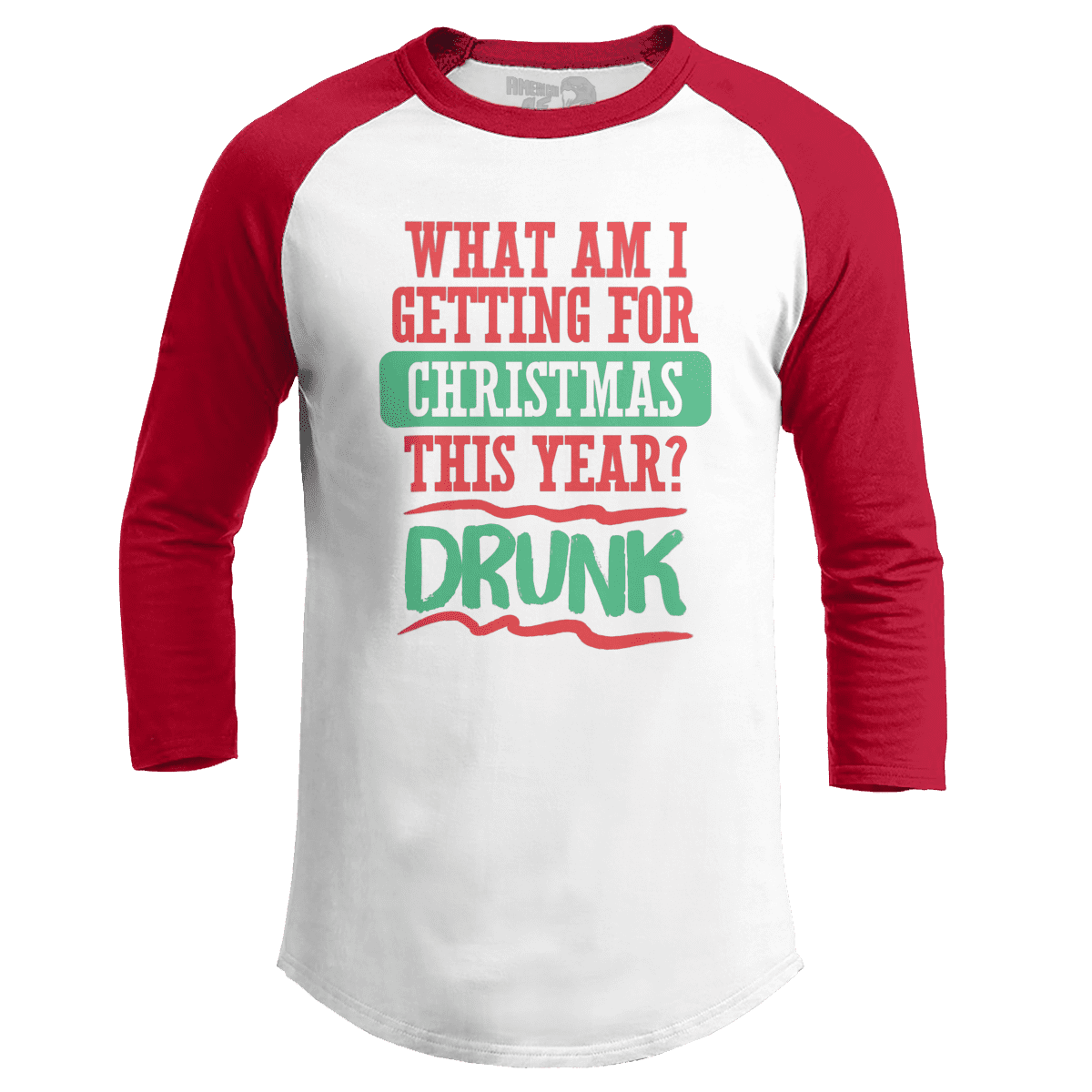 Raglan Raglan / White/Red / S I'm Getting Drunk