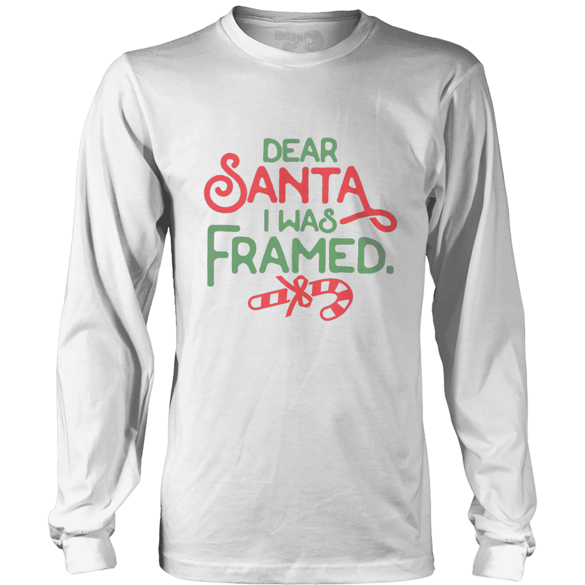 Raglan Mens Long Sleeve / White / S Dear Santa, I was Framed