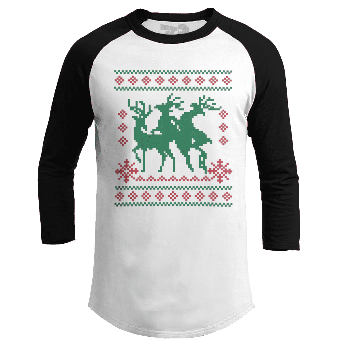 Raglan Raglan / White/Black / S Reindeer Games