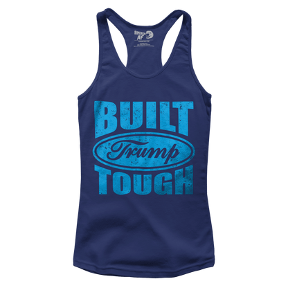 T-shirt Premium Ladies Racerback Tank / Navy / XS Built Trump Tough (Ladies)