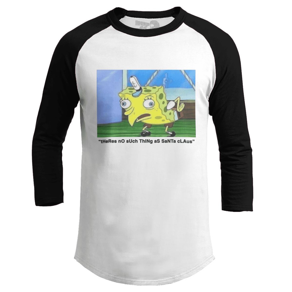Raglan Raglan / White/Black / S Santa Haters - Meme