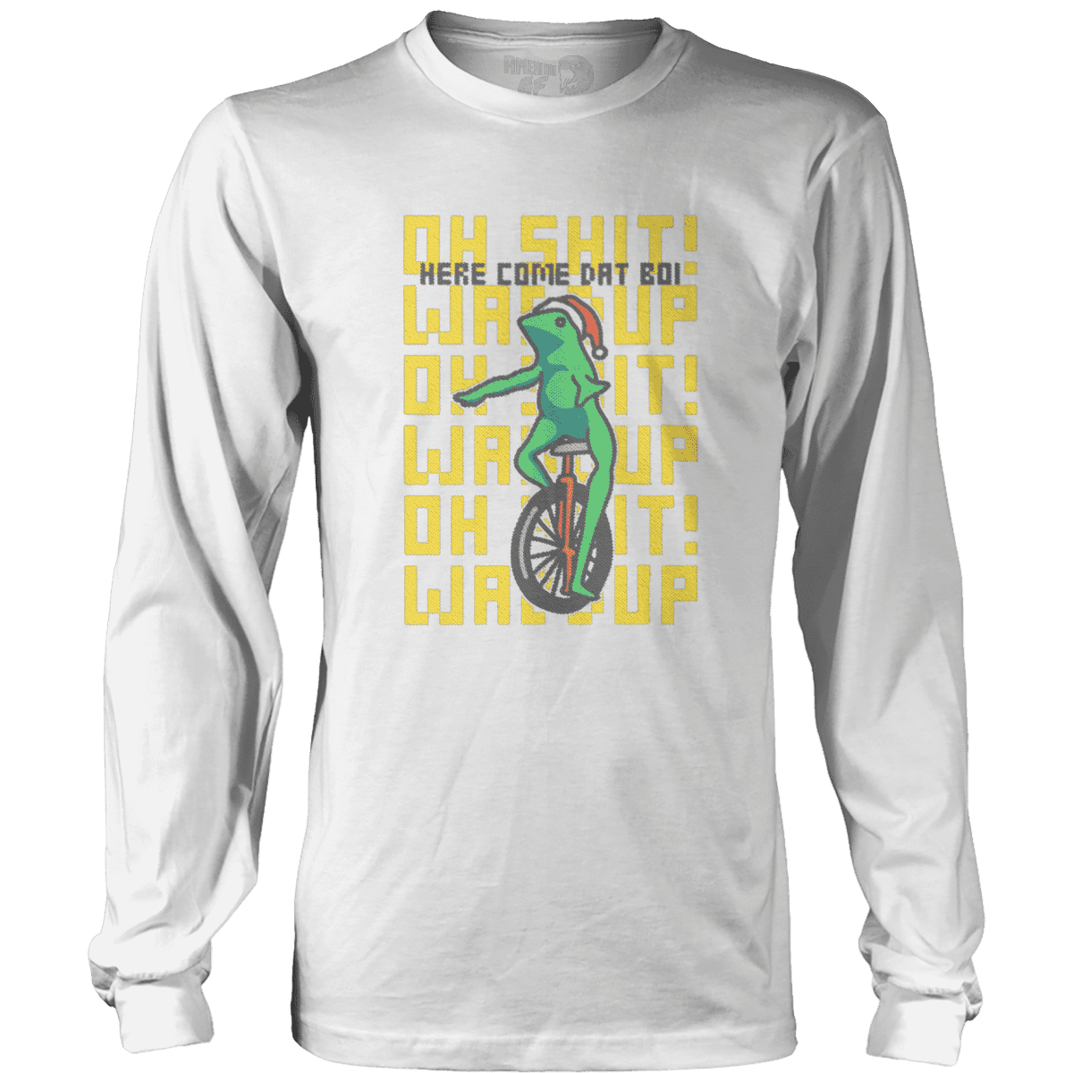 Raglan Mens Long Sleeve / White / S Dat Boi - Meme