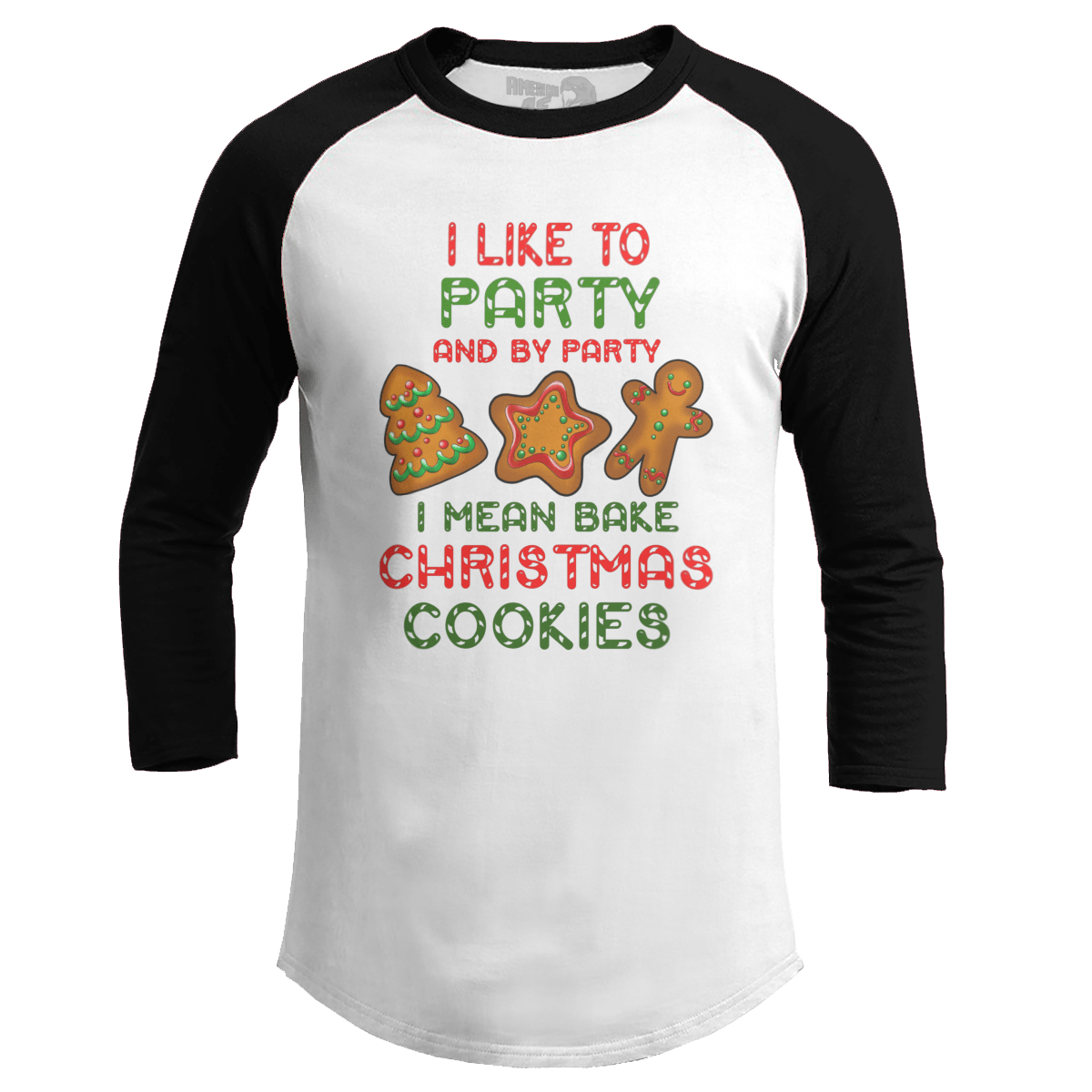 Raglan Raglan / White/Black / S I Like to Party (Ladies)