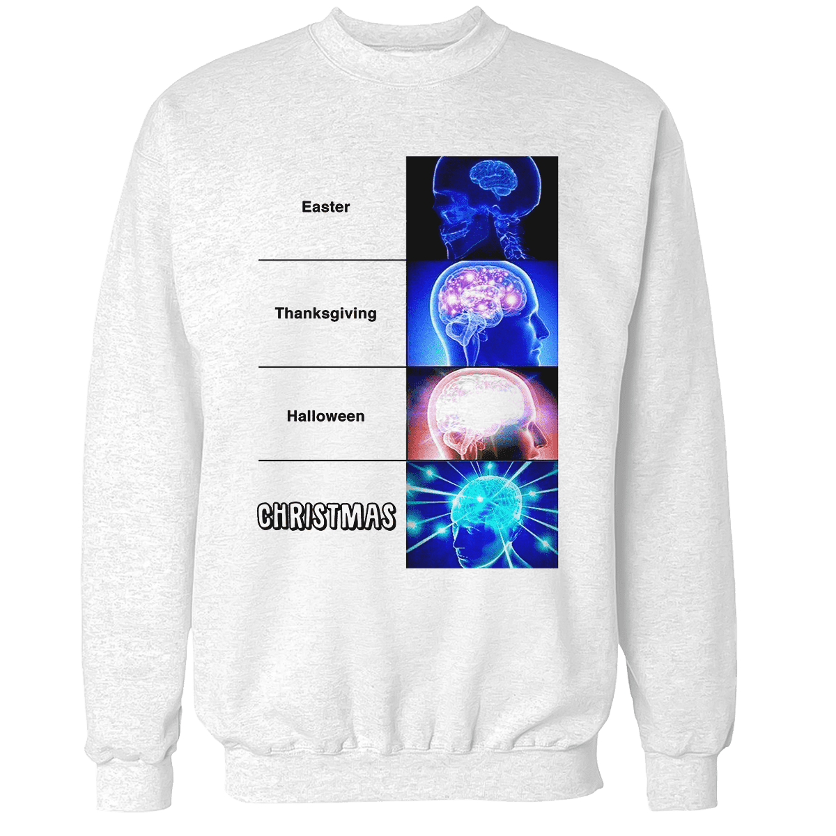 Raglan Premium Sweatshirt / White / S Woke Brain - Meme