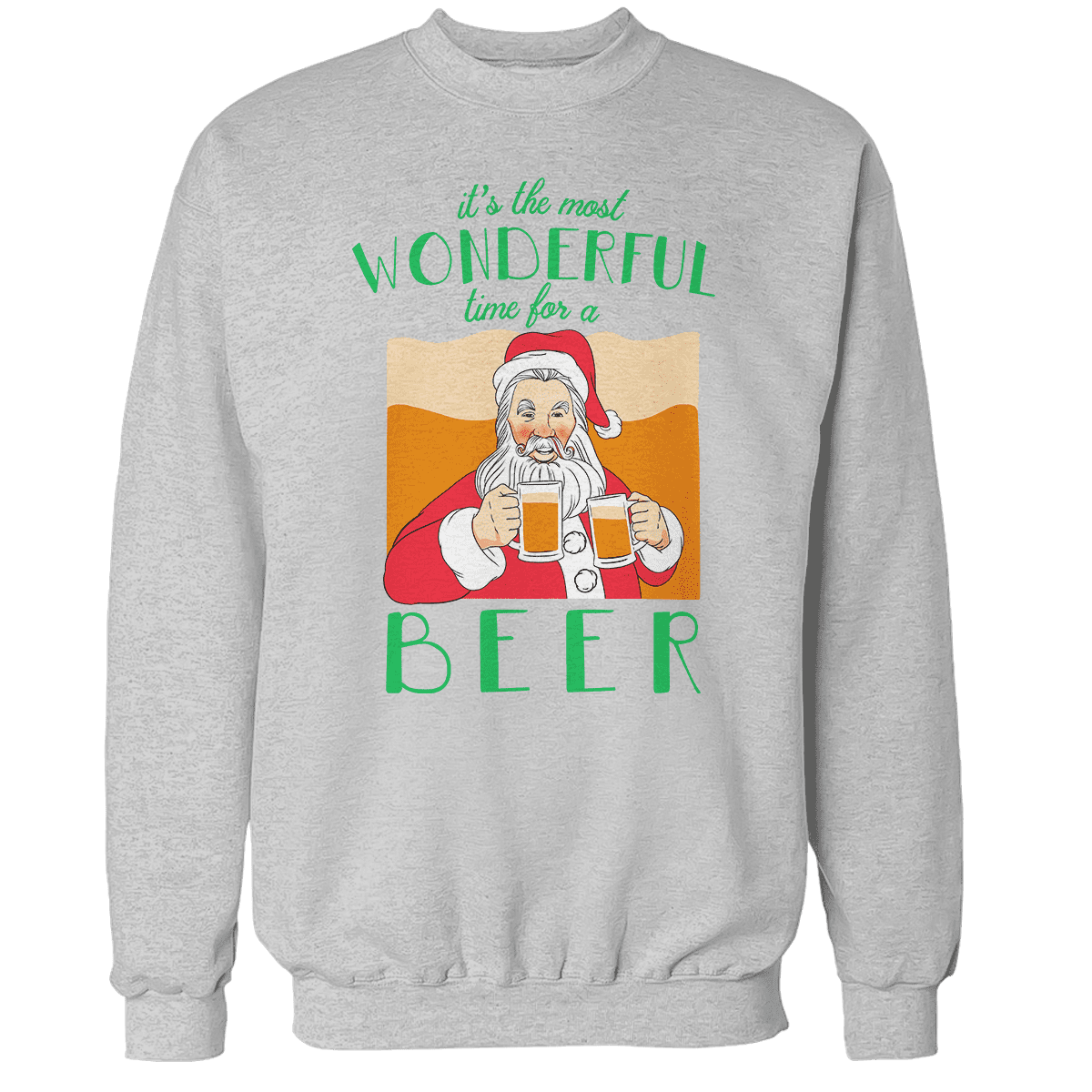 Raglan Premium Sweatshirt / Heather Gray / S It's The Most Wonderful Time for a Beer