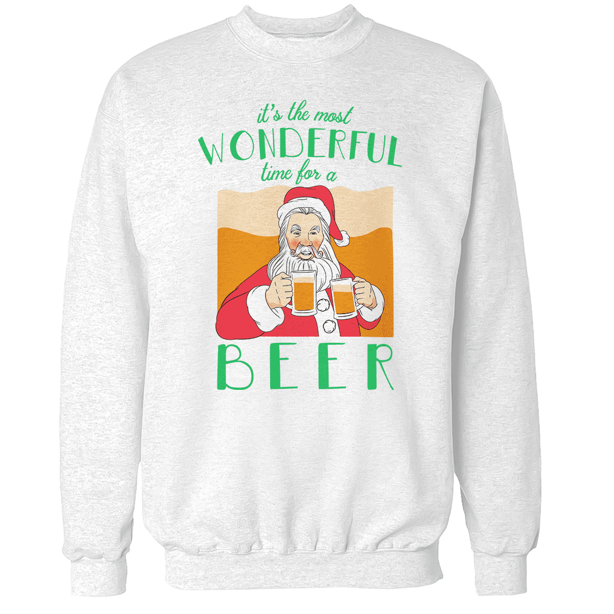 Raglan Premium Sweatshirt / White / S It's The Most Wonderful Time for a Beer