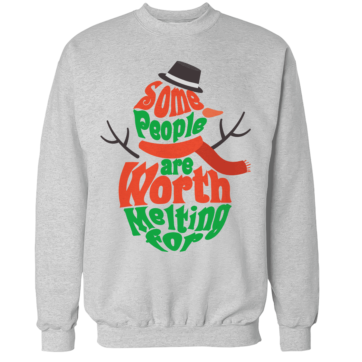 Raglan Premium Sweatshirt / Heather Gray / S Worth Melting For