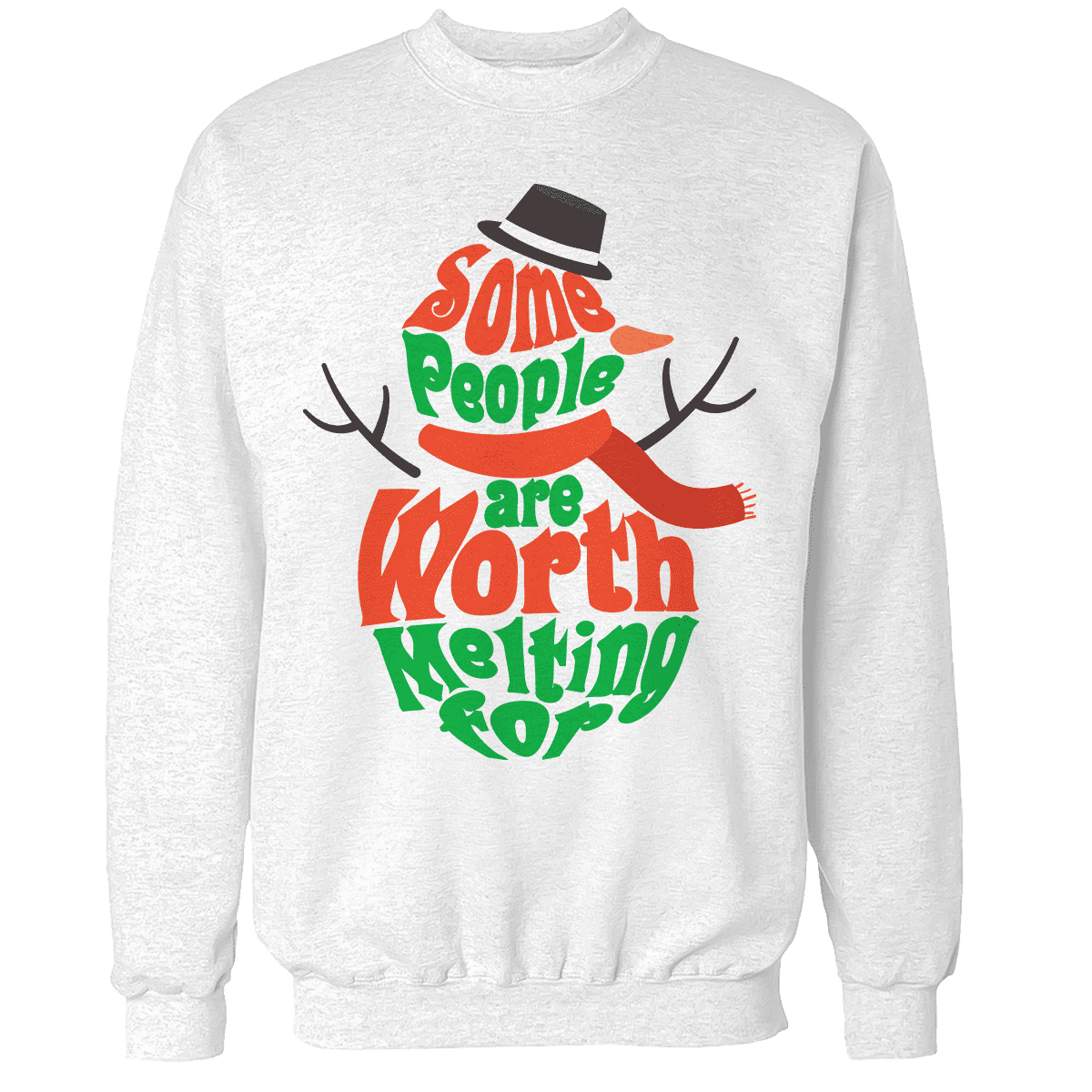 Raglan Premium Sweatshirt / White / S Worth Melting For